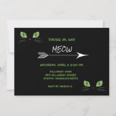 Meow Cute Cat Eyes Pet Party Invitation personnali (Dos)