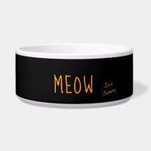 Meow Cute Text Black & Yellow Personal Pet