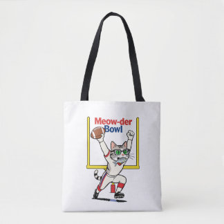 Meow-der Bowl Kampioen Kat Voetbal Draagtas