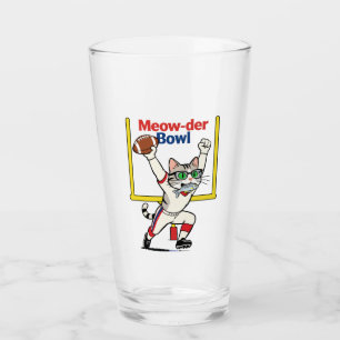 Meow-der Bowl Kampioen Kat Voetbal Glas