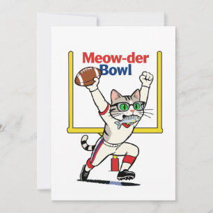 Meow-der Bowl Kampioen Kat Voetbal Kaart