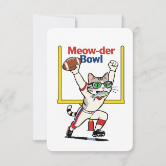 Meow-der Bowl Kampioen Kat Voetbal Kaart