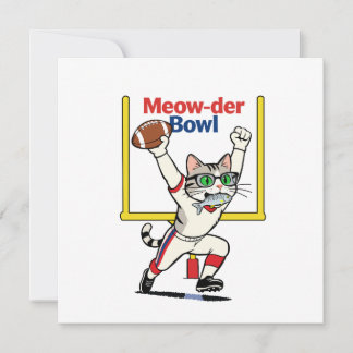 Meow-der Bowl Kampioen Kat Voetbal Kaart