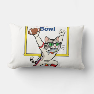 Meow-der Bowl Kampioen Kat Voetbal Kussen