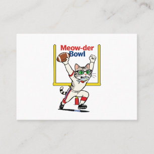 Meow-der Bowl Kampioen Kat Voetbal  Visitekaartje