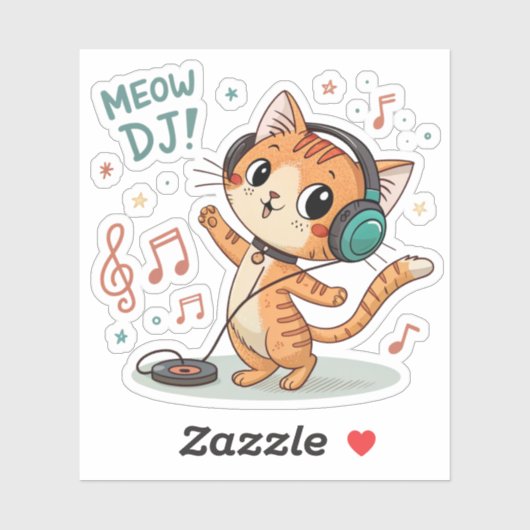 Meow DJ Sticker (Vel)