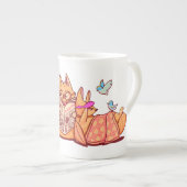 Meow du matin - Mug de chat mignonne (Devant droit)