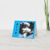 ** MEOW EN WOW** ZEGT DIT KAT "60ste VERJAARDAG" Kaart (Voorkant)
