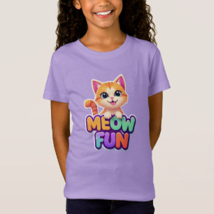 Meow Fun - Cute Lachende Kat T-Shirt