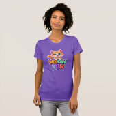 Meow Fun - T-shirt chat souriant mignon (Devant entier)
