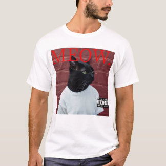 MEOW Funny Cat Kendrick Hip Hop Rap Album Parody T-shirt
