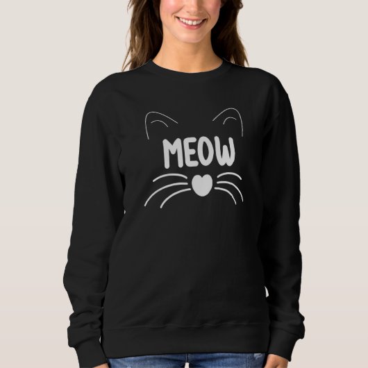 Meow Funny Cat Trui (Voorkant)