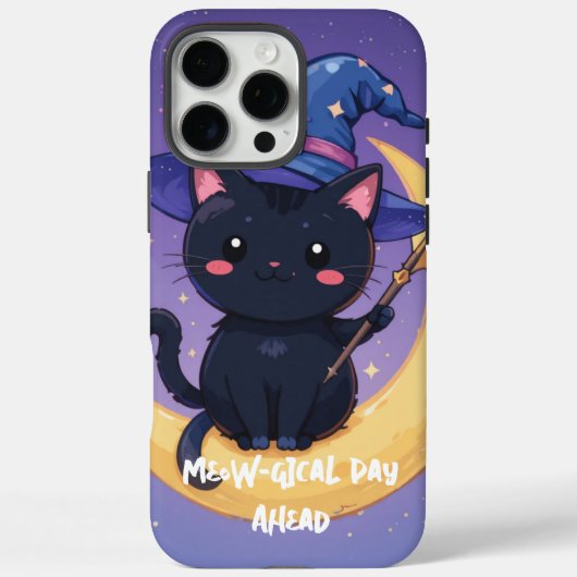 Meow-gical Day Ahead - Kawaii Phone Case (Achterkant)