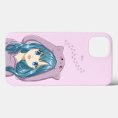 Meow girl coque iphone (Verso (horizontal))