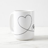 Meow heart and paw, mug for cat owners (Devant gauche)