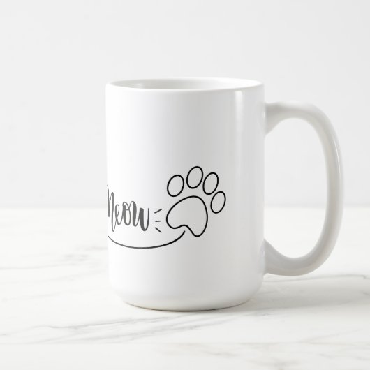 Meow heart and paw, mug for cat owners (Droite)