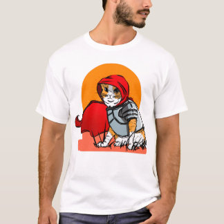 Meow Hero Cat Knight T-shirt