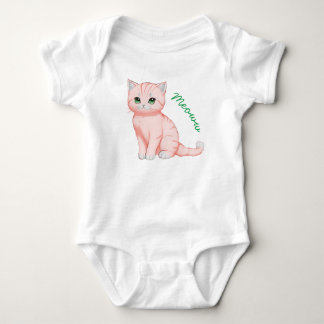 Meow, het roze katje romper