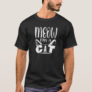 Meow ik ben een kat Halloween kostuum Raglan Baseb T-shirt