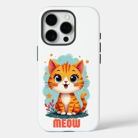 Meow iPhone 16 Pro Hoesje-Mate – Chic Protection Case-Mate iPhone Case (Achterkant)