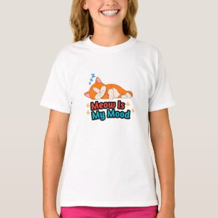 Meow Is Mijn Stemming Kat Grappig T-shirt