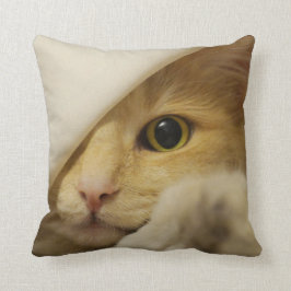 MEOW! Kat dat peekabo-PILLOW speelt Kussen