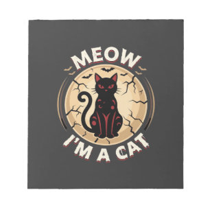 Meow Kat Halloween Grafisch Ontwerp_1 Notitieblok