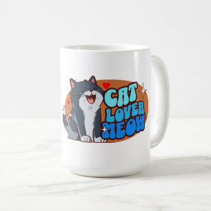 Meow Kat Liefhebber - blauwe kat Koffiemok