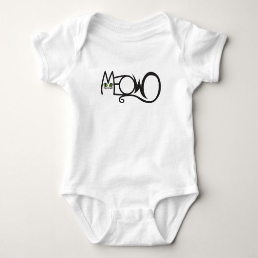 Meow Katten Typografie Romper (Voorkant)
