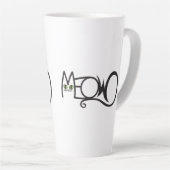 Meow Kattentypografie Latte Mok (Rechterhoek)
