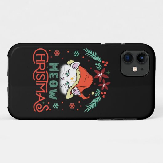 Meow Kerstmis, prettige kerst Case-Mate iPhone Case (Achterkant (horizontaal))