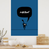 meow kitty blue 1 Poster (Cuisine)