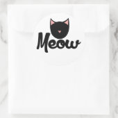Meow Kitty Cat Ronde Sticker (Tas)