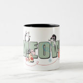 MEOW Kitty Chat 11 oz Mug à deux tons (Centre)