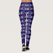 Meow Leggings - Motif de message Meow élégant (Dos)