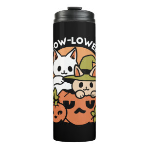 Meow-Loween - Feestelijke Halloween Cat Design Thermosbeker