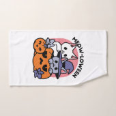Meow-Loween - Schattige Halloween Cat Design Bad Handdoek (Handdoek)
