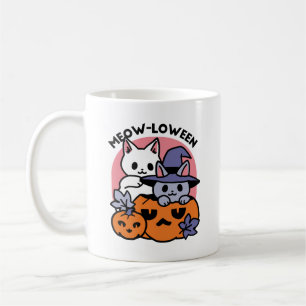 Meow-Loween - Schattige Halloween Cat Design Koffiemok