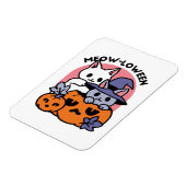 Meow-Loween - Schattige Halloween Cat Design Magneet (Linkerzijde)