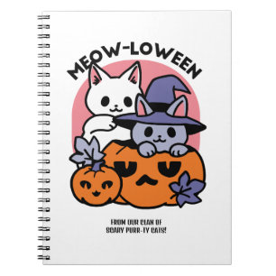 Meow-Loween - Schattige Halloween Cat Design Notitieboek