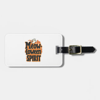 Meow-loween Spirit Cat Bagagelabel