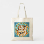 Meow Lucky Cat canvas tas (Achterkant)