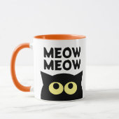 Meow Meow Grappige kat meme cartoon koffie mok cad (Links)
