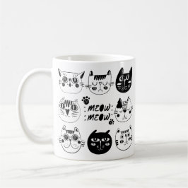 Meow, Meow  Mug - Purrfect Gift for a Cat Lover Koffiemok