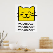 Meow Meow Poster (Keuken)