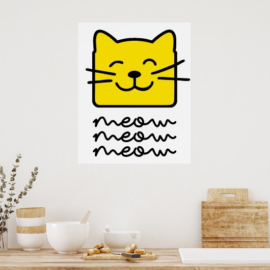 Meow Meow Poster (Keuken)
