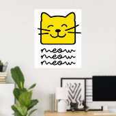Meow Meow Poster (Thuiskantoor)