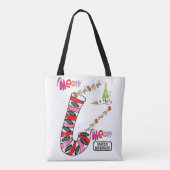 Meow Merry Kerstman Canvas tassen (Achterkant)