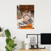 Meow Money, Meow Problemz Poster (Thuiskantoor)