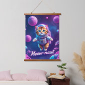Meow-naut Hangend Wandkleed (Slaapkamer)